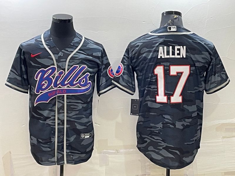 Men Buffalo Bills 17 Allen Camo 2022 Nike Co branded NFL Jerseys